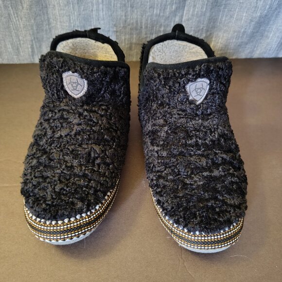 Ariat Booties Boots Womens Size 8.5-9 Black Appaloosa Snuggle Slipper Large - Picture 3 of 7